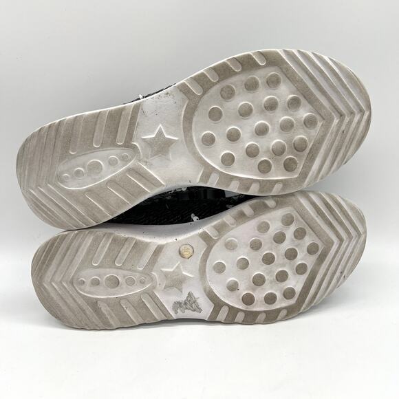 IRREGULAR CHOICE Run The World Sneakers Womens 40 Black Multi Sequined Glitter - Picture 11 of 11